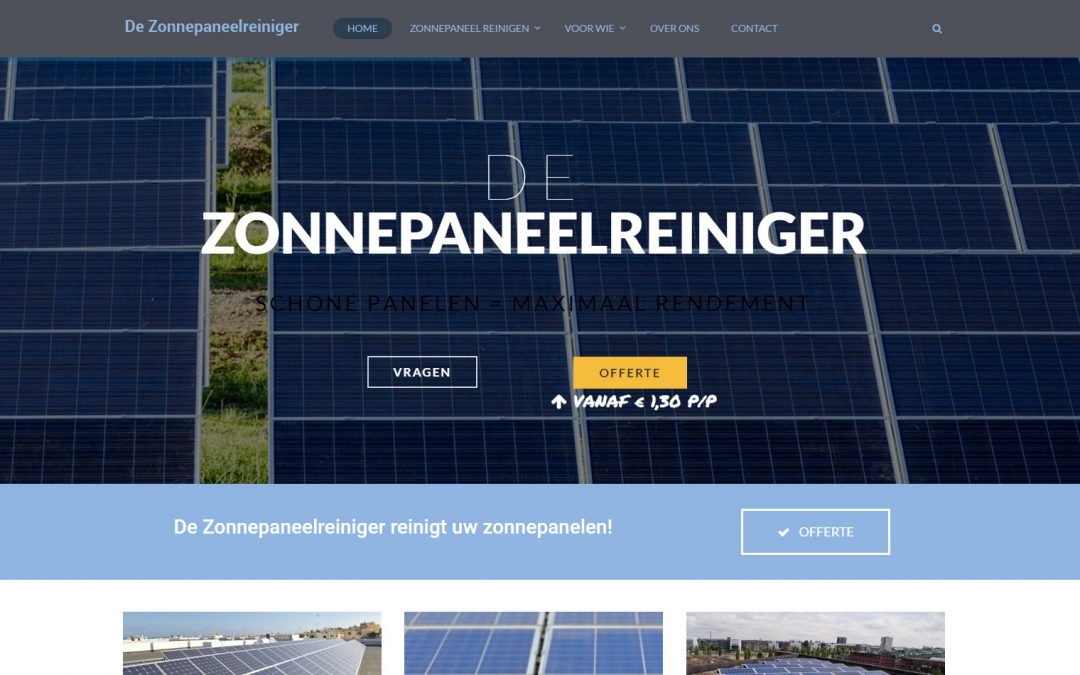 Webdesign: De Zonnepaneelreiniger