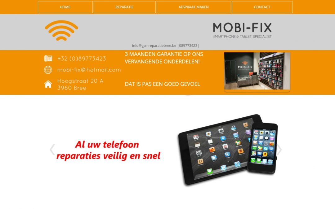 Webdesign: GSM Reparatie Bree