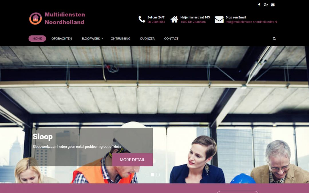 Webdesign: Multidiensten Noordholland