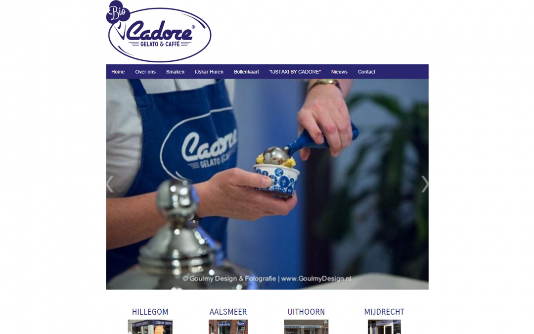 Webdesign: Ijssalon Cadore