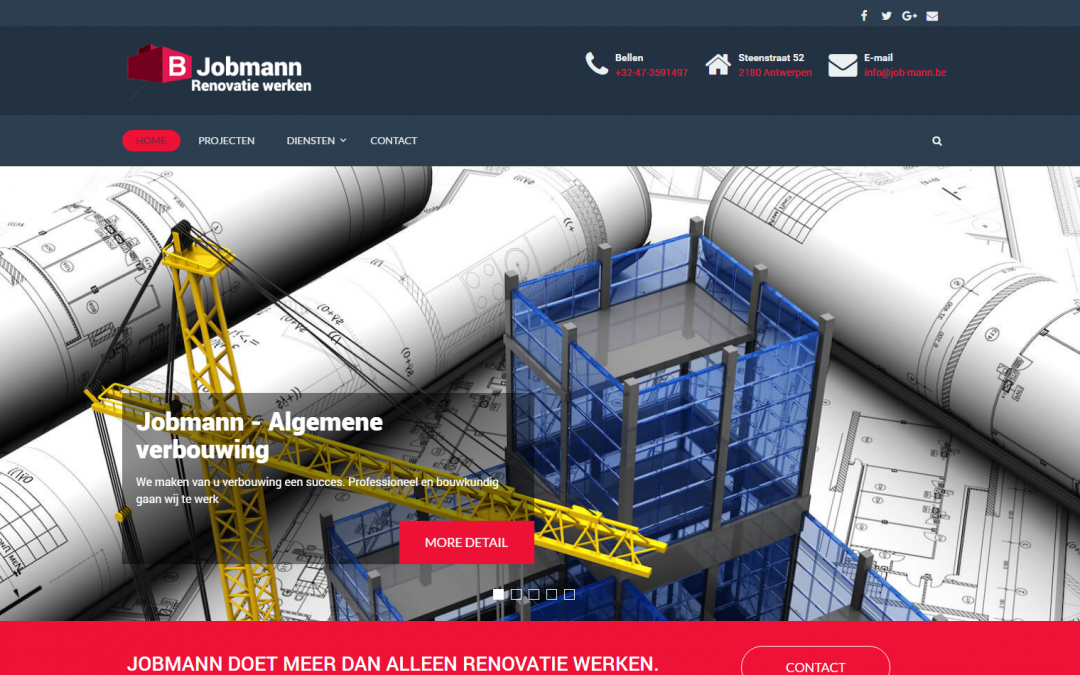 Webdesign: Job-mann Belgie